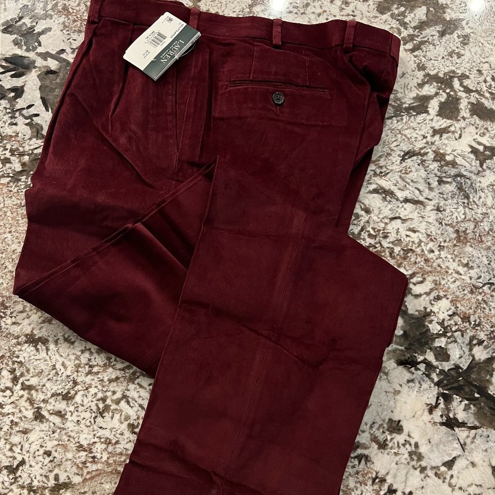 Ralph Lauren Men's Corduroy Pants - 38x34 Crimson